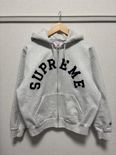 Supreme x Champion Zip Up Hooded Sweatshirt "Ash Grey"