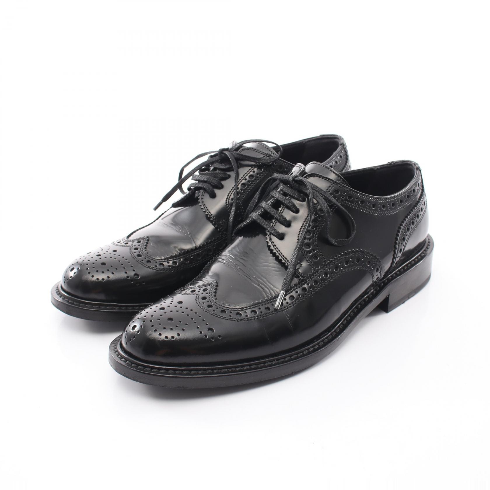 サンローランパリ SAINT LAURENT PARIS ウィングチップレザー ドレスシューズ 靴 レザー レディース ブラック系 【中古】
