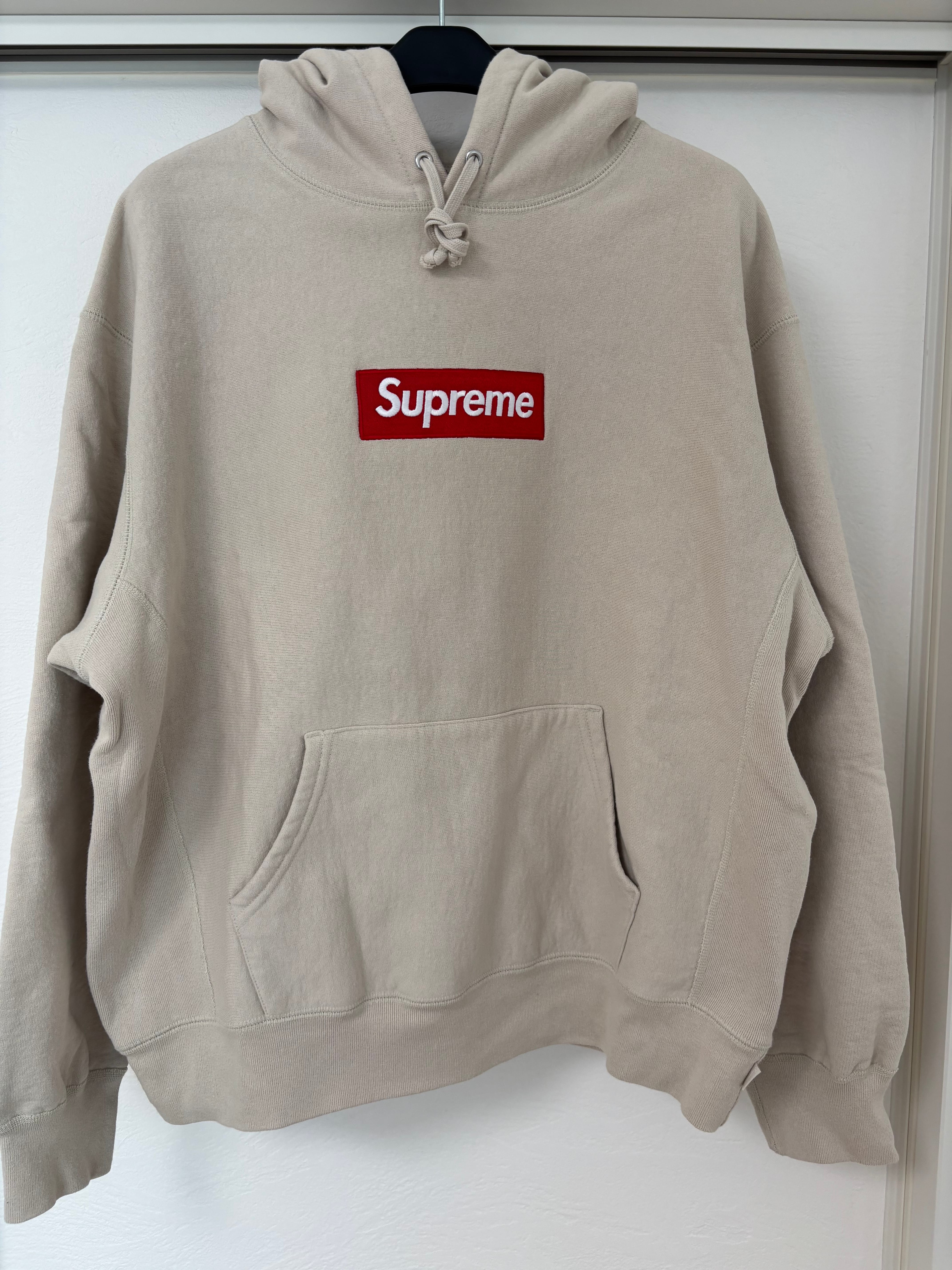 Supreme Box Logo Hooded Sweatshirt "Stone" (24FW)
