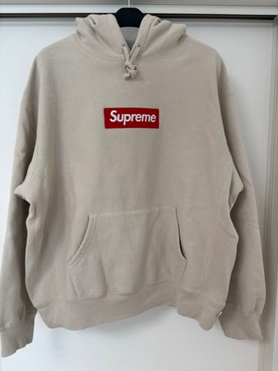 Supreme Box Logo Hooded Sweatshirt "Stone" (24FW)