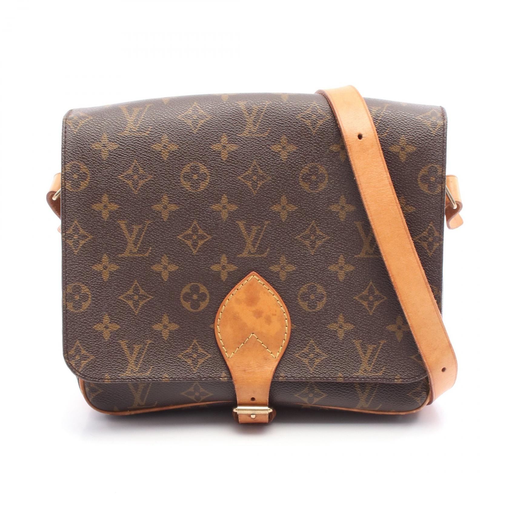 ルイ・ヴィトン LOUIS VUITTON カルトシエールGM ショルダーバッグ バッグ PVCコーティングキャンバス レザー モノグラム レディース ブラウン系 M51252 【中古】