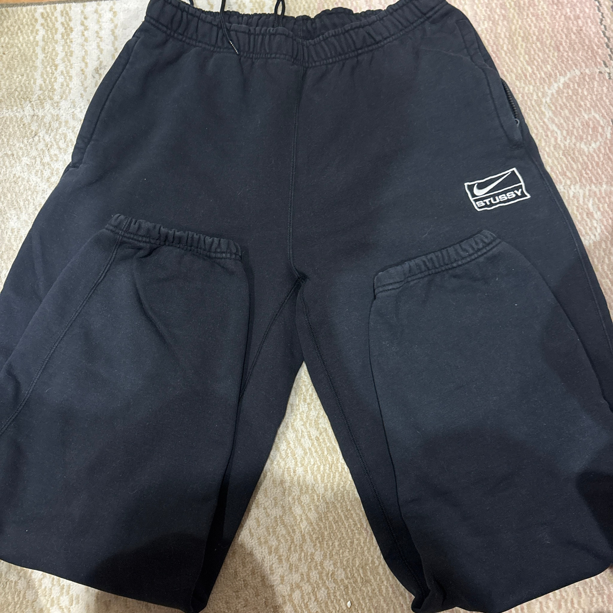 Stussy x Nike Fleece Pant "Black" (Asia Size) FN5236-010