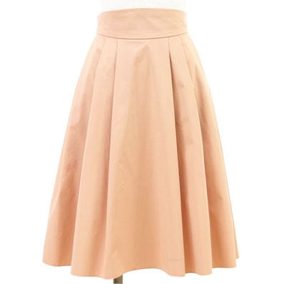 SALE【美品】FOXEY NEW YORK フォクシー ニューヨーク Thank You Skirt スカート サイズ 42 レディース フレア ボトムス ピンクベージュ 桃色 日本製