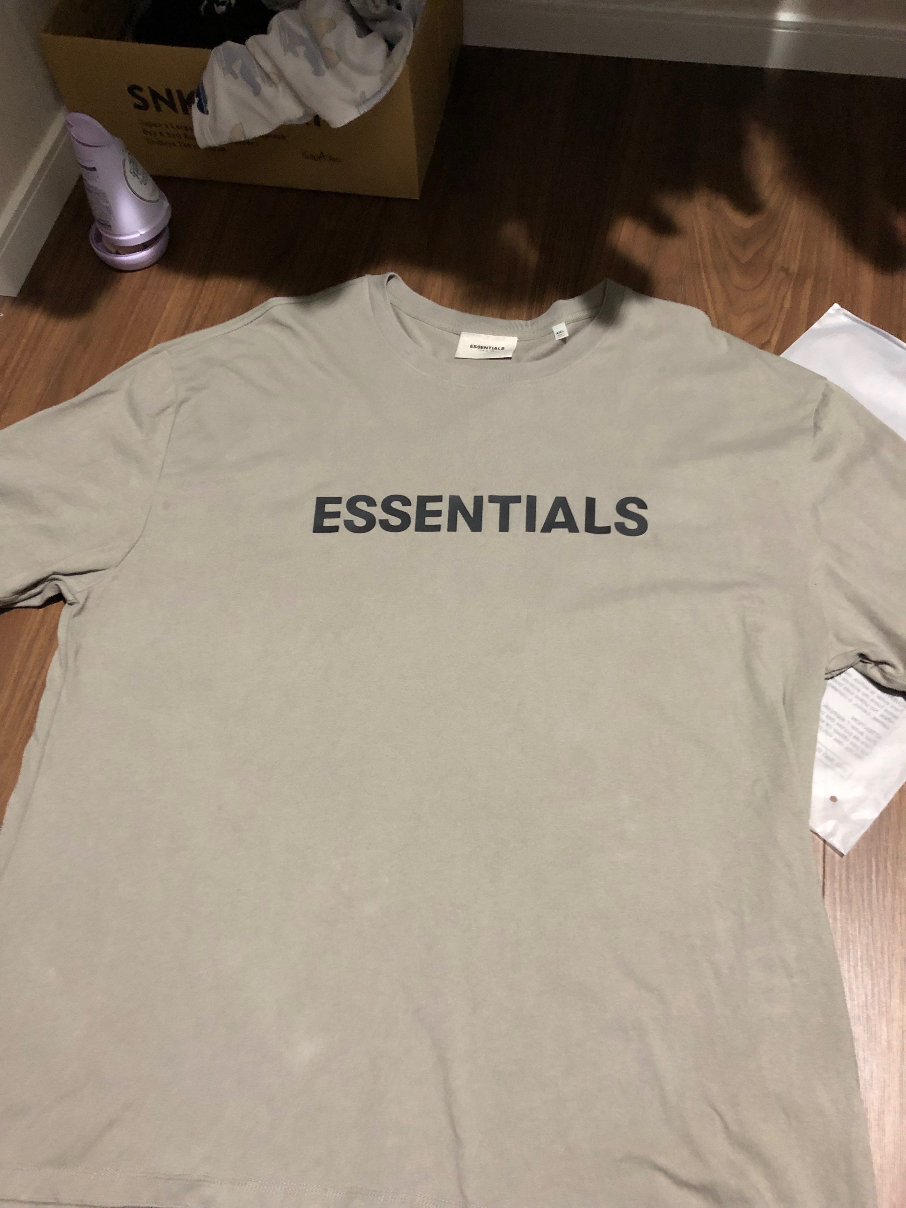 FEAR OF GOD ESSENTIALS 3D Silicon Applique Boxy T-Shirt "Gray Flannel/Charcoal"