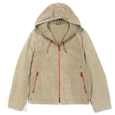 美品 エルメス ジャケット ベージュ オレンジ メンズ 44