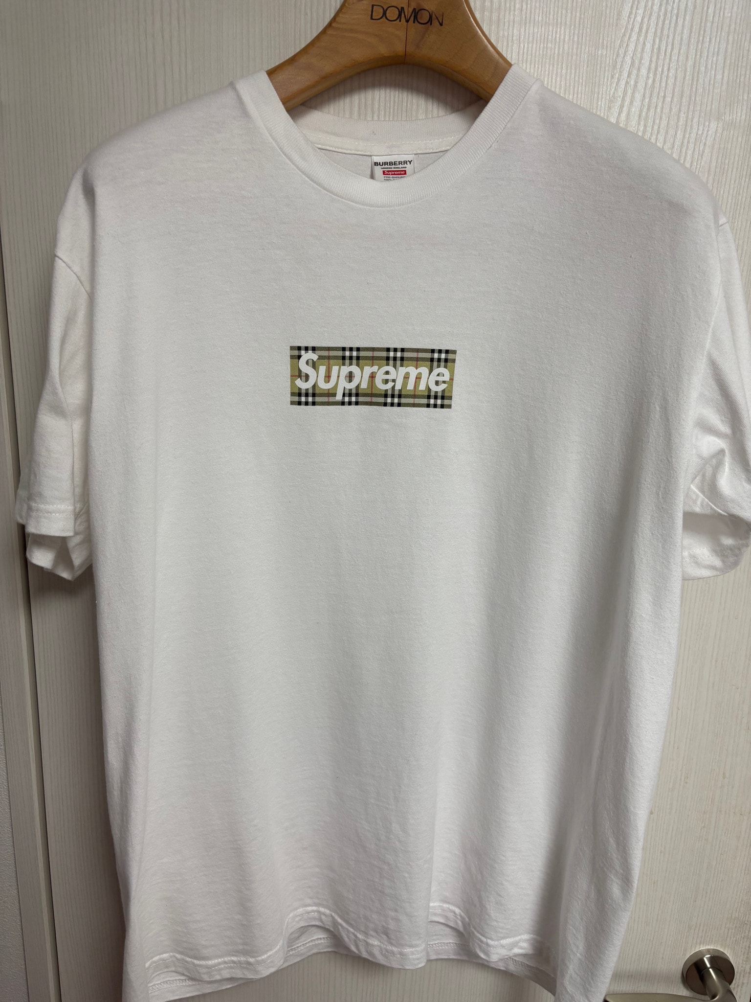 Supreme / Burberry Box Logo Tee "White"