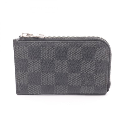 ルイ・ヴィトン LOUIS VUITTON ポルトモネ コインケース 財布 PVCコーティングキャンバス ダミエ・グラフィット メンズ ブラック系 N61237 【中古】
