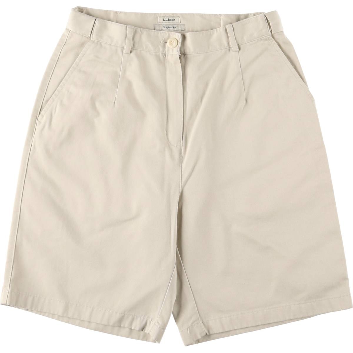 古着 エルエルビーン L.L.Bean ORIGINAL FIT ワンタック チノショーツ ショートパンツ レディースL(w30)相当/eaa572826
