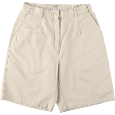 古着 エルエルビーン L.L.Bean ORIGINAL FIT ワンタック チノショーツ ショートパンツ レディースL(w30)相当/eaa572826