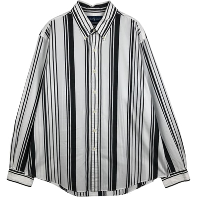 古着 ラルフローレン Ralph Lauren CUSTOM FIT チェック柄 長袖 ボタンダウンストライプシャツ メンズXL相当/eaa650106
