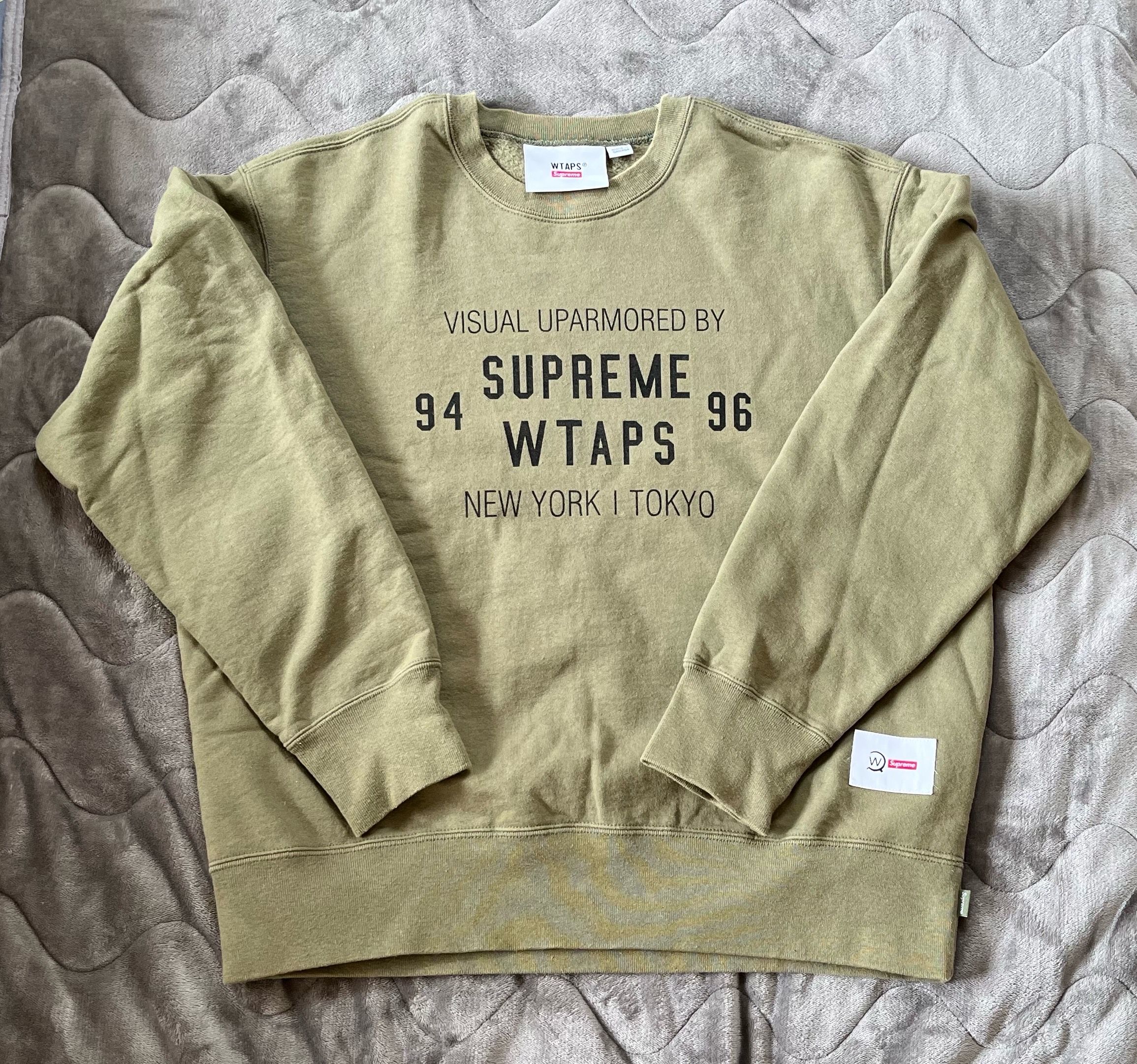Supreme / WTAPS Crewneck "Light Olive"