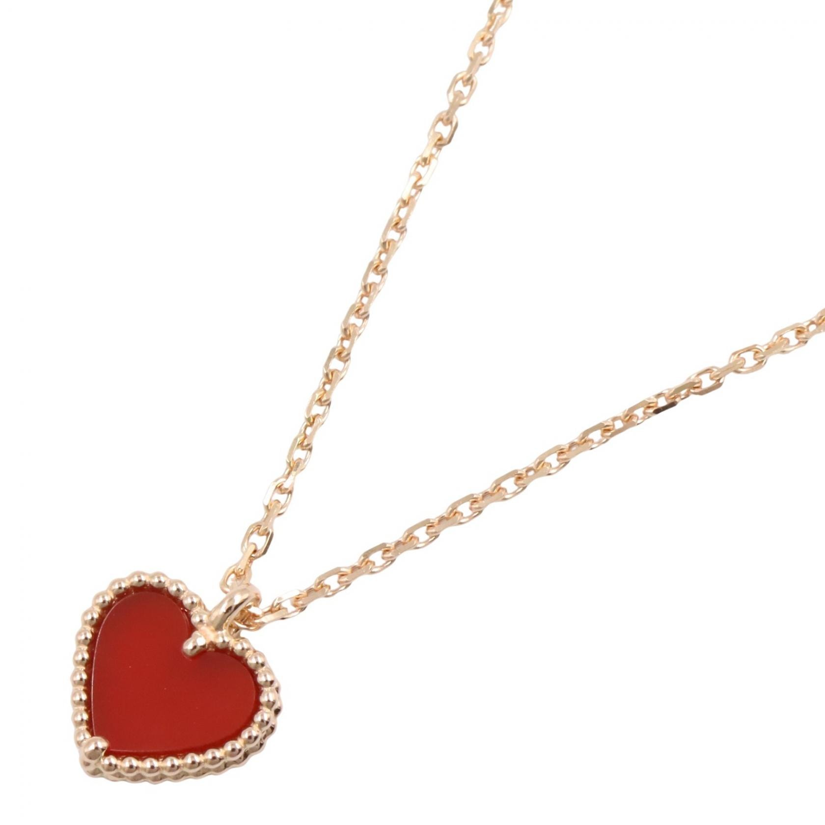 ヴァンクリーフ&アーペル Van Cleef & Arpels スウィート ハート カーネリアン ネックレス ネックレス ジュエリー K18PG(ピンクゴールド) カーネリアン レディース ゴールド系 / レッド系 VCARN59N00 【中古】