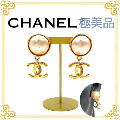 CHANEL シャネル ココマーク パール イヤリング レディース ゴールド