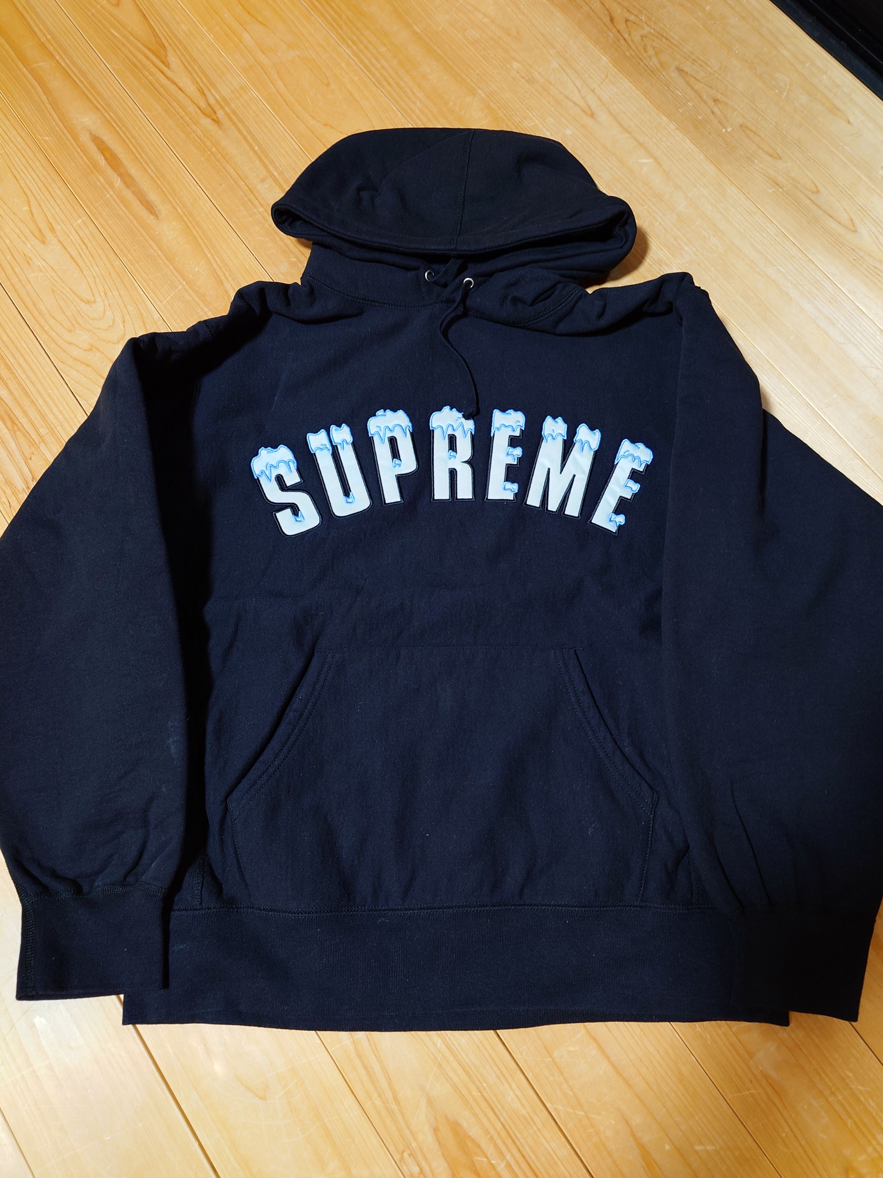 Supreme Icy Arc Hooded Sweatshirt "Black"