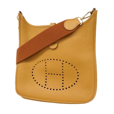 【6he5578】エルメス ショルダーバッグ エヴリン1PM トリヨンクレマンス タバックキャメル シルバー金具 □K刻印【中古】レディース