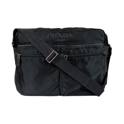 プラダ ショルダーバッグ ナイロン VA0993 ブラック メンズ PRADA 中古