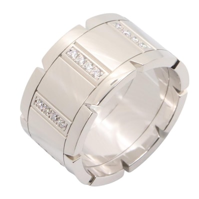 カルティエ CARTIER タンクフランセーズLM ダイヤ リング リング・指輪 ジュエリー K18WG(ホワイトゴールド) ダイヤモンド レディース シルバー系 / クリア系 【中古】