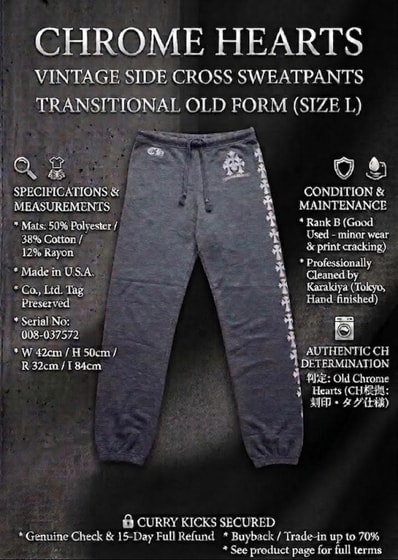Chrome Hearts Cemetery Cross Print Sweat Pants "Grey"