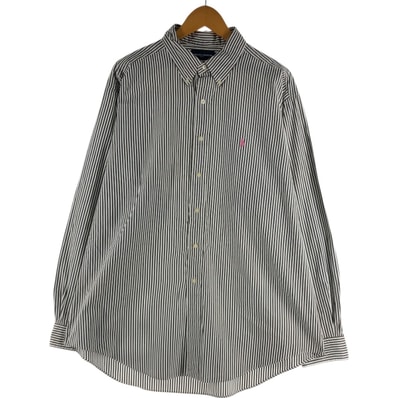古着 ラルフローレン Ralph Lauren RALPH LAUREN GOLF CLASSIC FIT 長袖 ボタンダウンストライプシャツ メンズXL相当/eaa536298