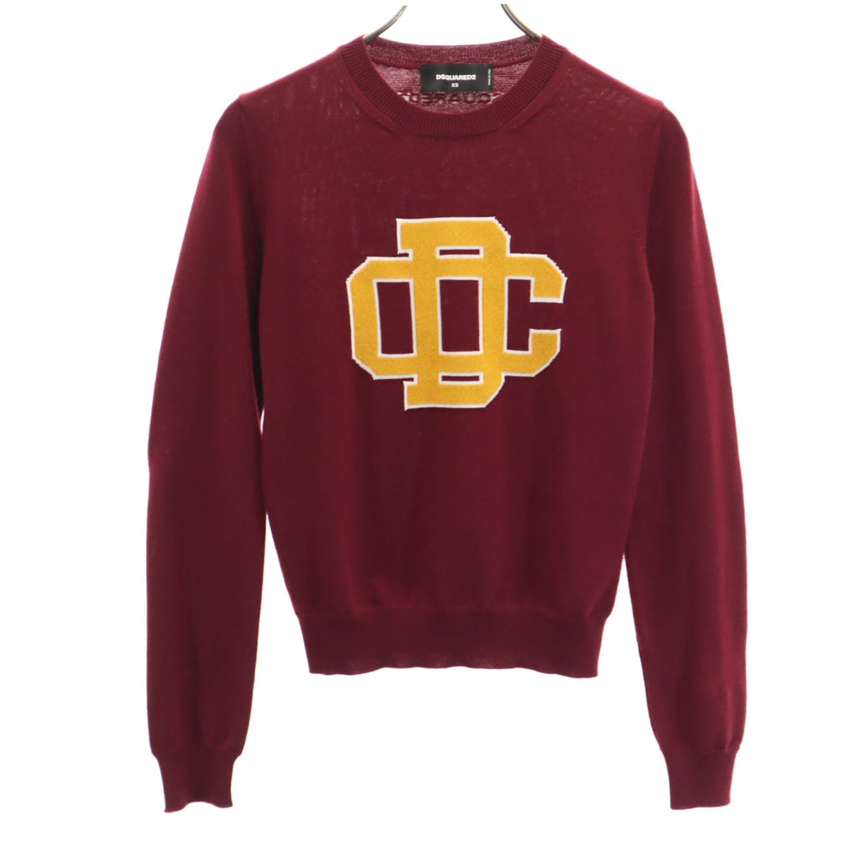 DSQUARED2 ディースクエアード ウールブレンド 長袖 セーター XS ボルドー