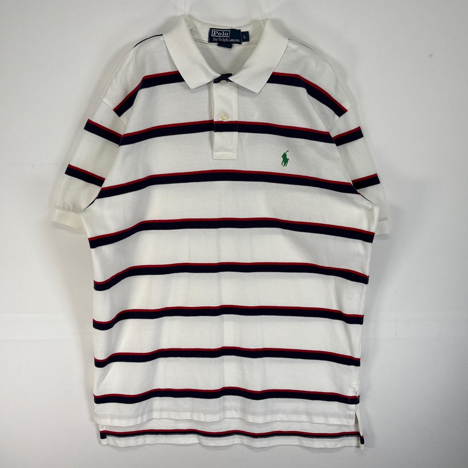 古着 ブルックスブラザーズ Brooks Brothers 鹿の子 半袖 ポロシャツ ロゴ 刺繍 大きいサイズ 2ボタン 2XL  グリーン系 無地 メンズ