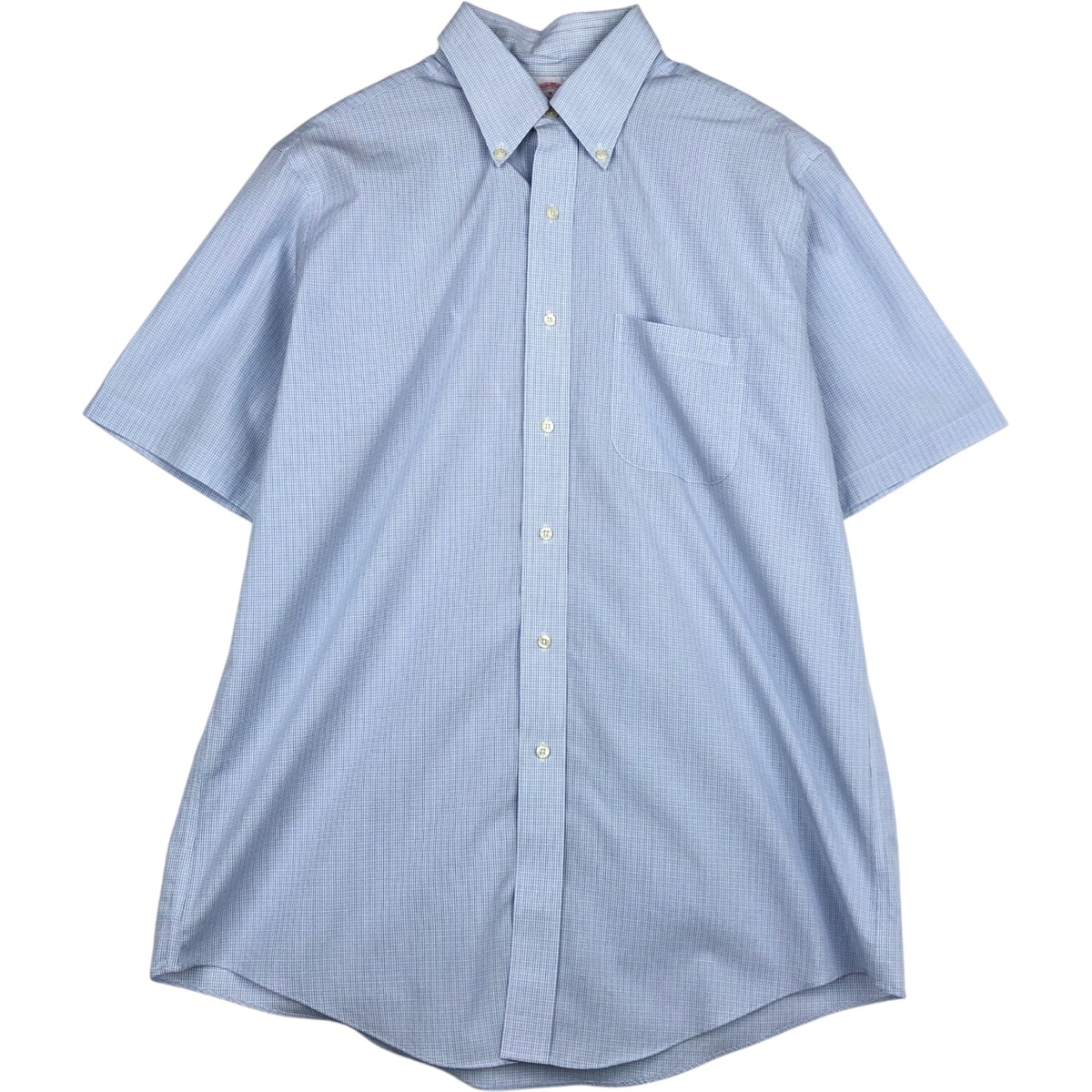 古着 ブルックスブラザーズ Brooks Brothers Est.1818 半袖 ボタンダウン チェックシャツ メンズL相当/eaa644929