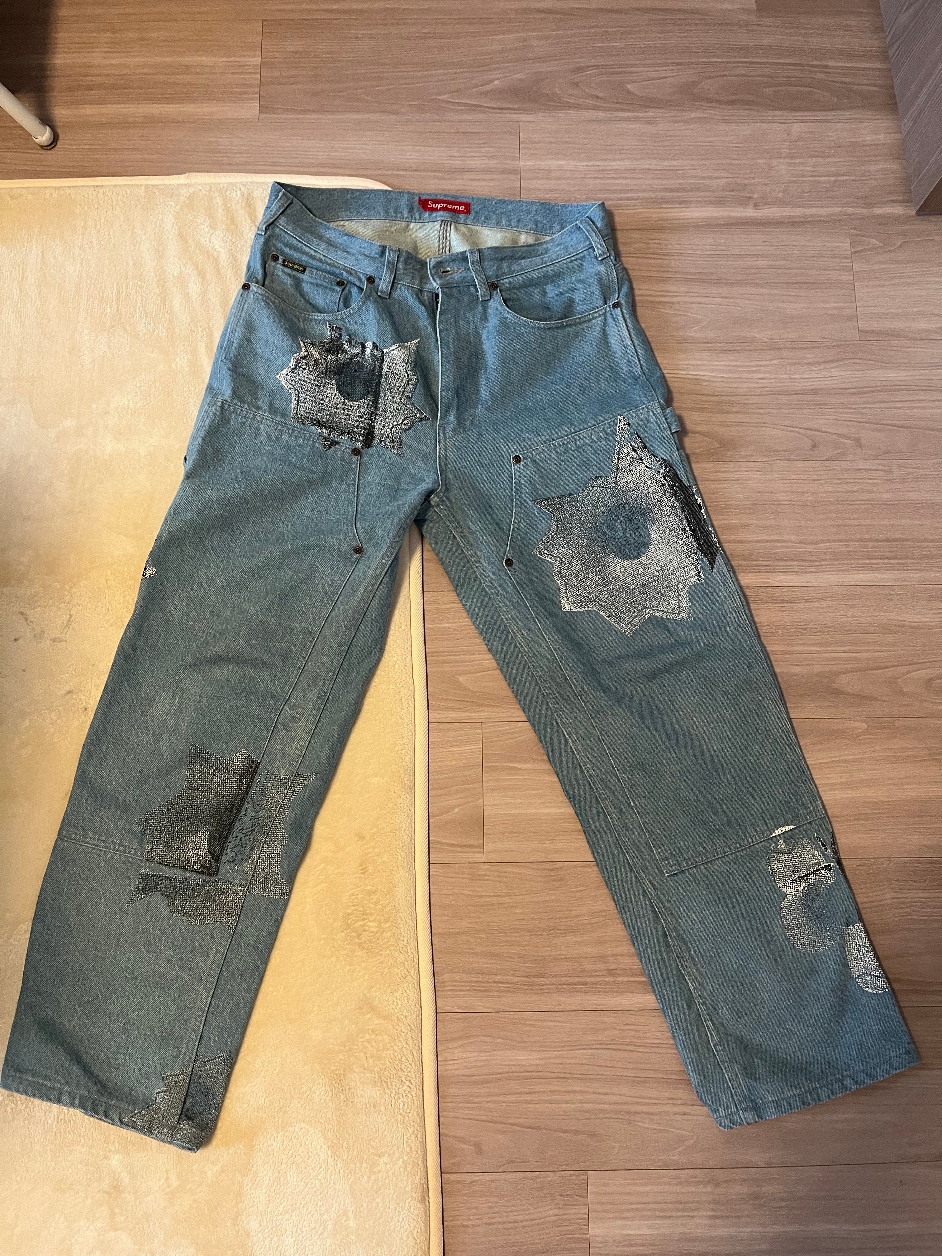 Supreme Nate Lowman Double Knee Painter Pant "Denim"