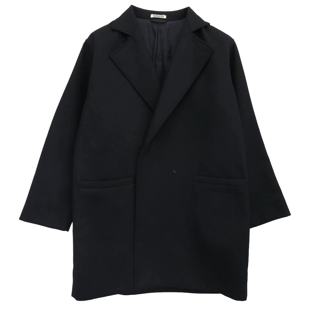 AURALEE オーラリー コート 18AW A8AC01LM LIGHT MELTON OVER COAT ライトメルトン オーバー コート ネイビー系 3【中古】