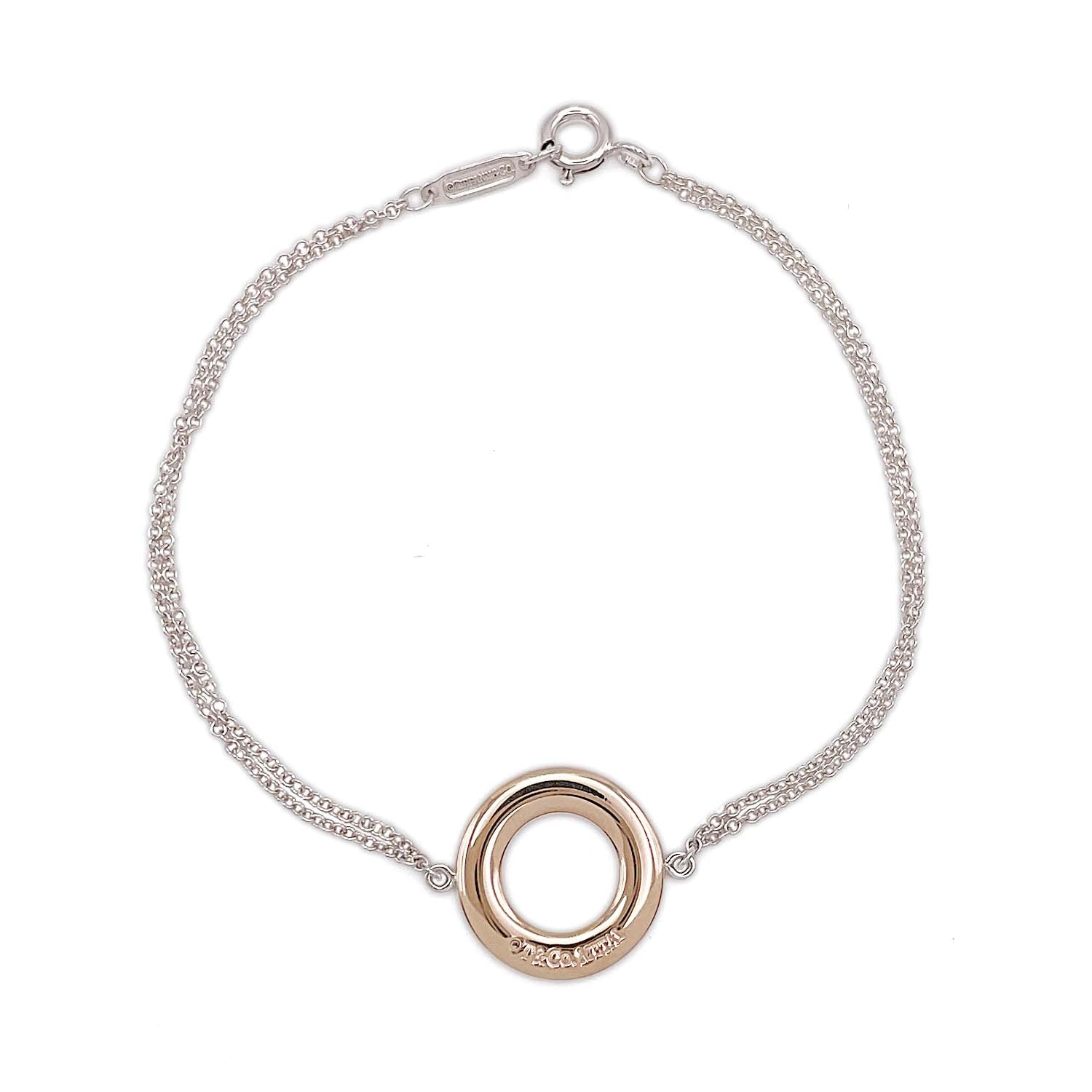TIFFANY&Co. ティファニー サークル ブレスレット
 SV925 メタル シルバー 新品仕上済 レディース
 【中古】