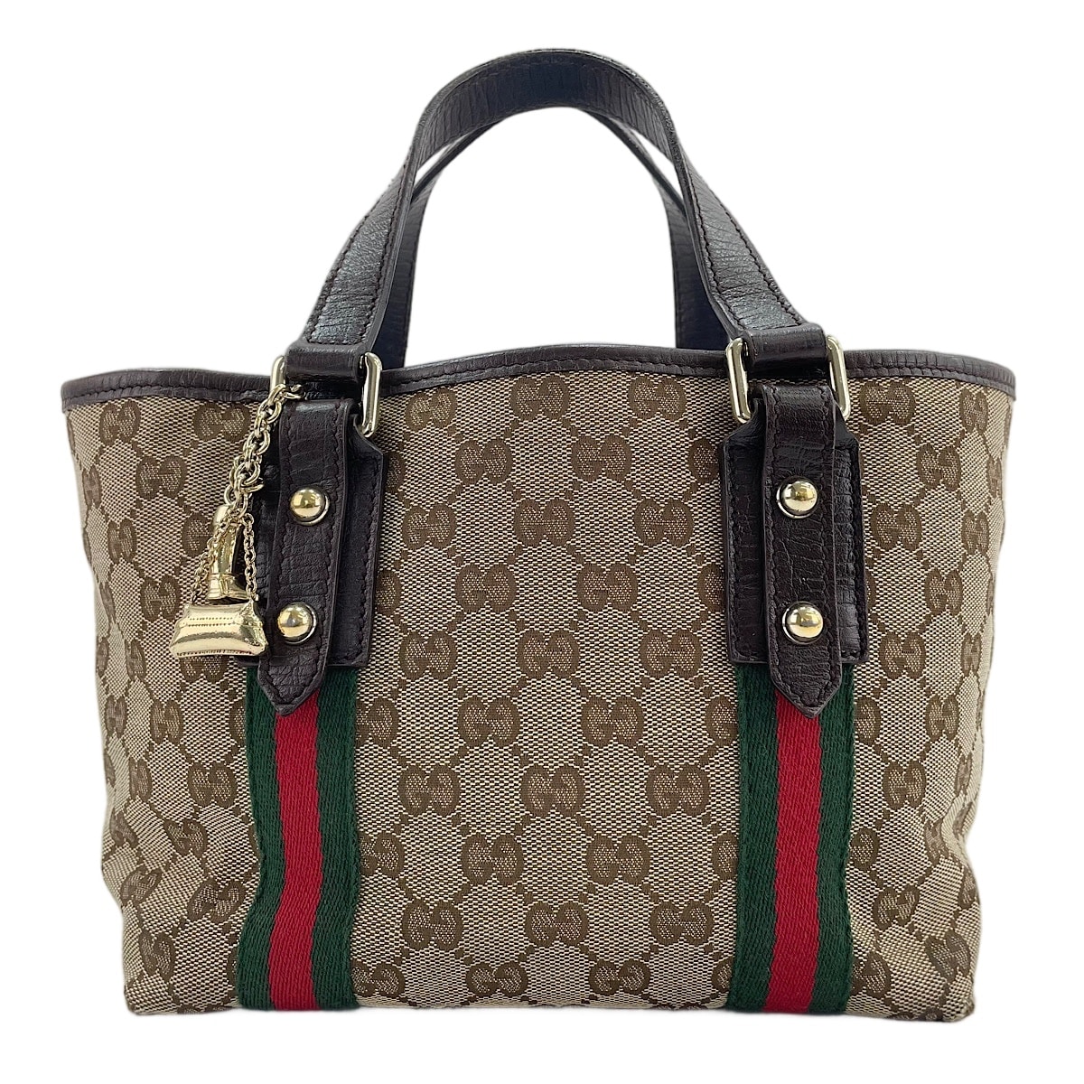 グッチ GUCCI GGキャンバス シェリーライン ハンドバッグ【中古】