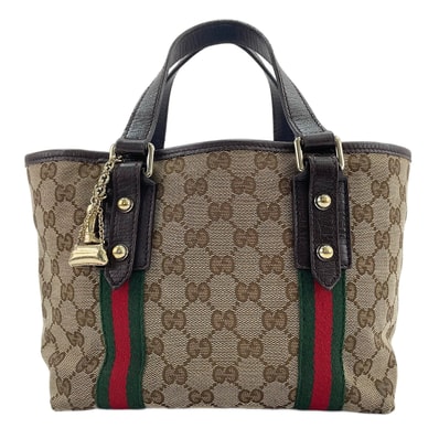 グッチ GUCCI GGキャンバス シェリーライン ハンドバッグ【中古】