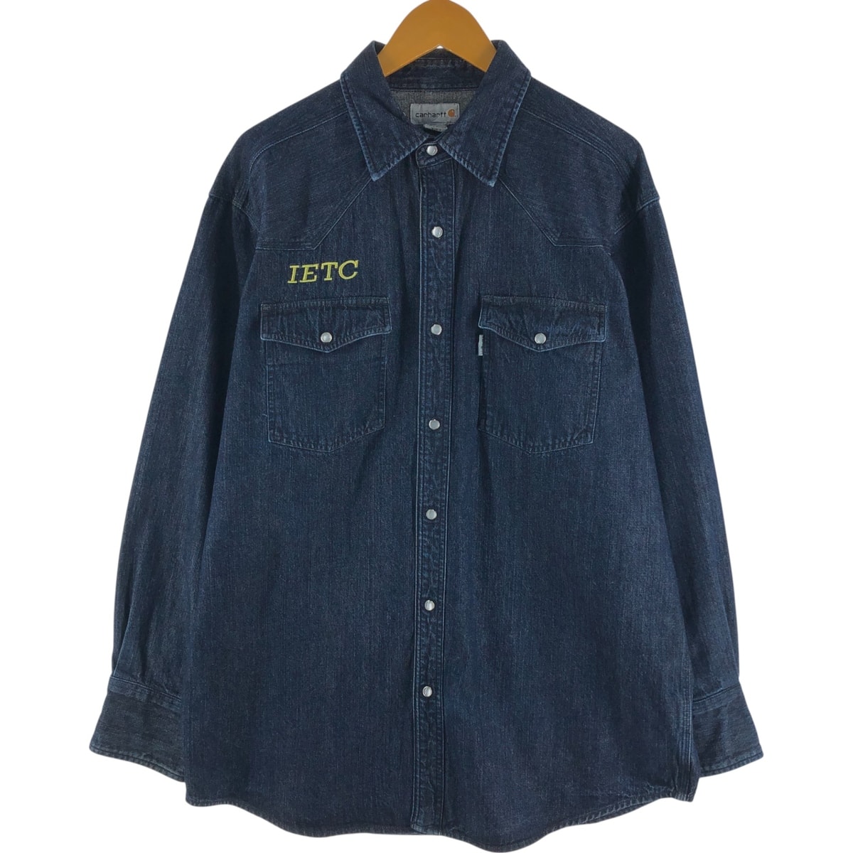 古着 カーハート Carhartt 長袖 デニム ウエスタンシャツ メンズXL相当/eaa541053