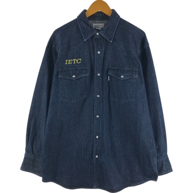 古着 カーハート Carhartt 長袖 デニム ウエスタンシャツ メンズXL相当/eaa541053