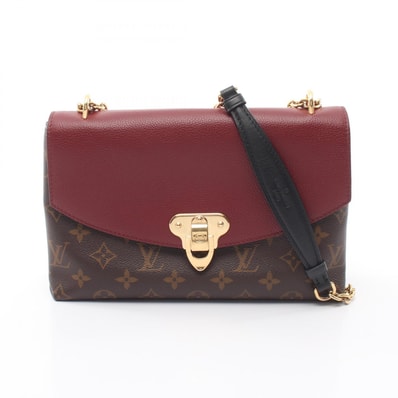 ルイ・ヴィトン LOUIS VUITTON サン プラシード モノグラム ショルダーバッグ バッグ PVCコーティングキャンバス レザー モノグラム ボルドー レディース ブラウン系 / ボルドー系 M43715 【中古】