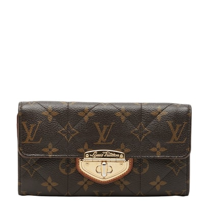 ルイ ヴィトン モノグラム エトワール ポルトフォイユ サラ 長財布 M66556 ブラウン PVC レザー レディース LOUIS VUITTON 【中古】