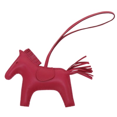 エルメス ロデオMM バッグチャーム レザー ルビー Y