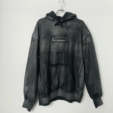 Supreme x MM6 Maison Margiela Foil Box Logo Hooded Sweatshirt "Black"