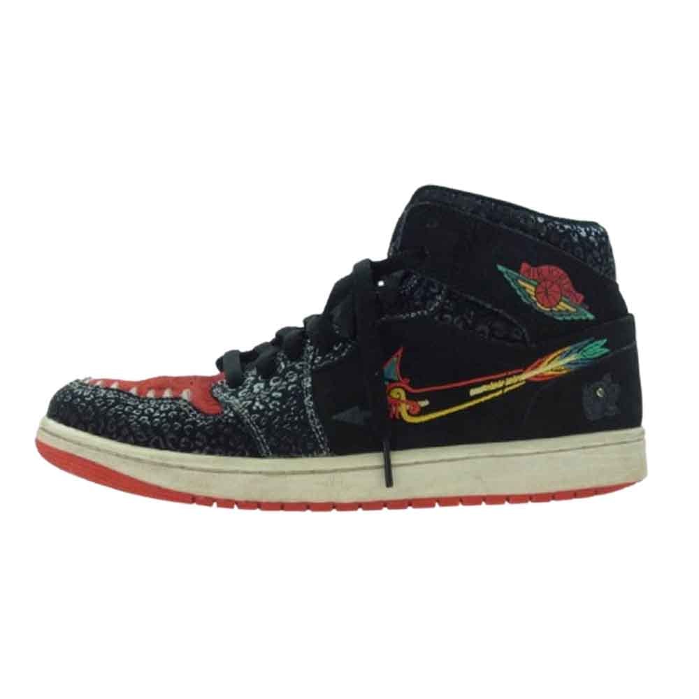 NIKE ナイキ スニーカー DN4904-001 Air Jordan 1 Mid Siempre Familia エアジョーダン1 ミッド シエンプレ ファミリア ハイカット スニーカー ブラック系 レッド系 29cm【中古】
