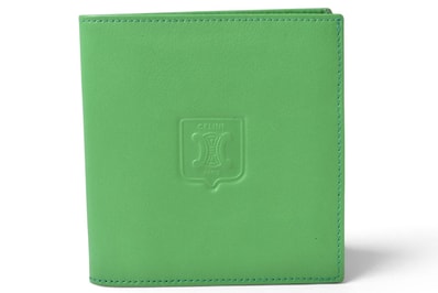 セリーヌ 財布/二つ折 CELINE ヴィンテージ トリオンフ 型押し レザー グリーン メンズ【中古】