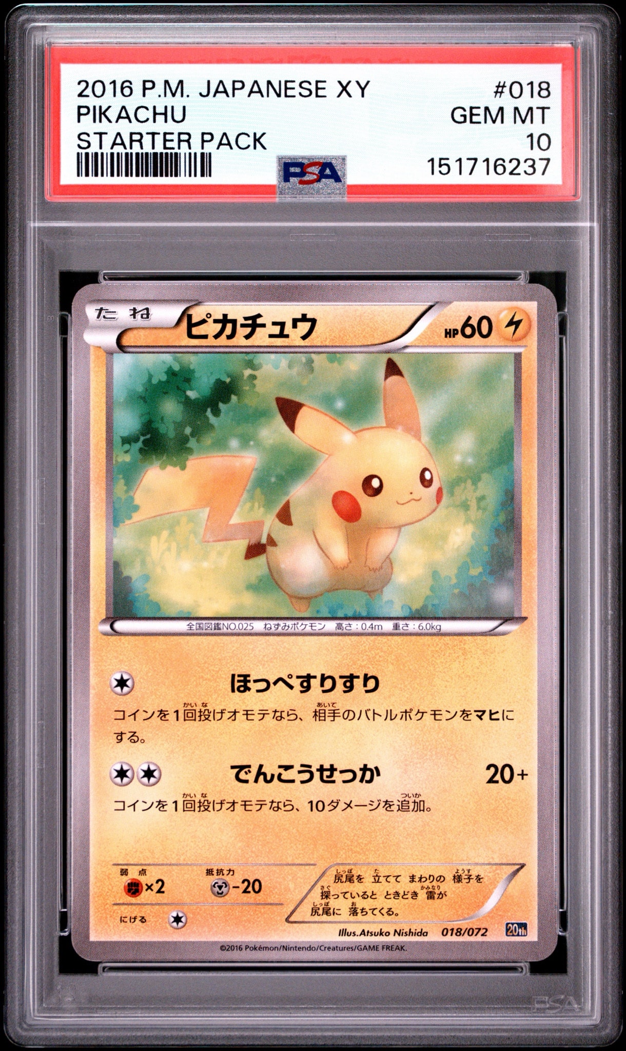 ポケモンカード ピカチュウ XY-20th 018/072 ピカチュウ [XY-20th 018/072](ポケットモンスターカードゲーム