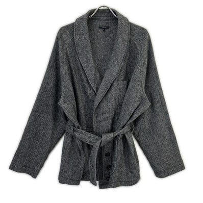 エンジニアードガーメンツ 24AW グレー Smoking Jacket スモーキングヘリンボーンジャケット L