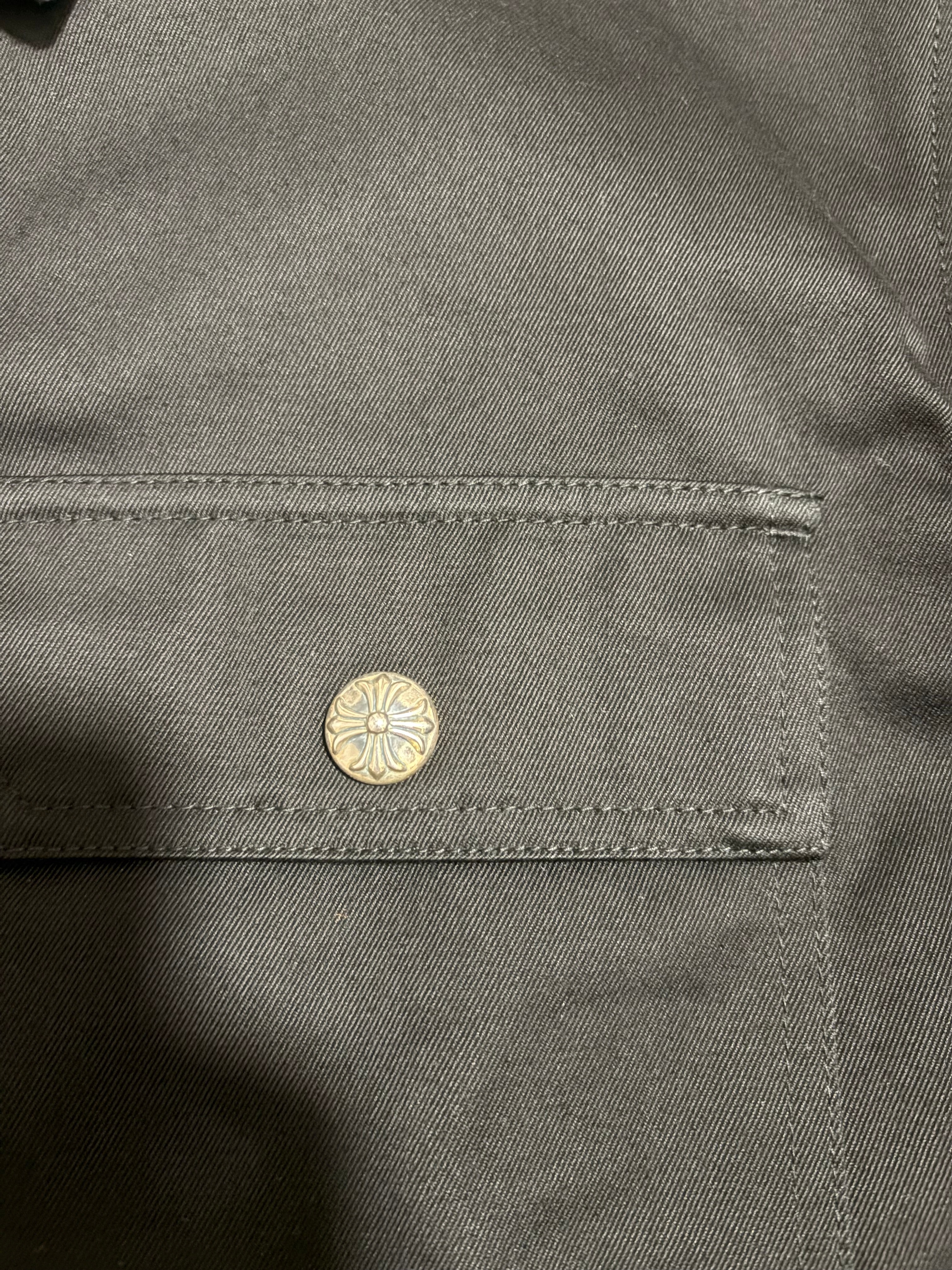 Chrome Hearts Work Dog Cross Patch Denim Work Dog L/S Shirt "Black"