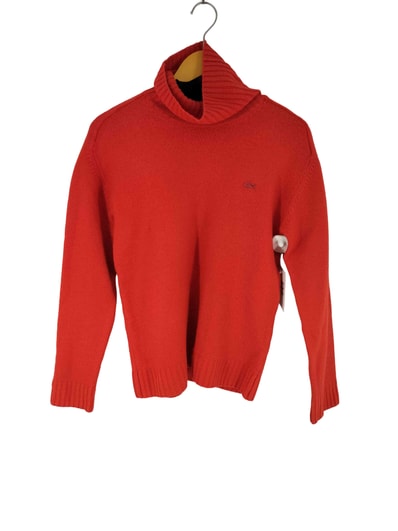 ロゴ刺繍 タートルネックセーター【1142401220652】