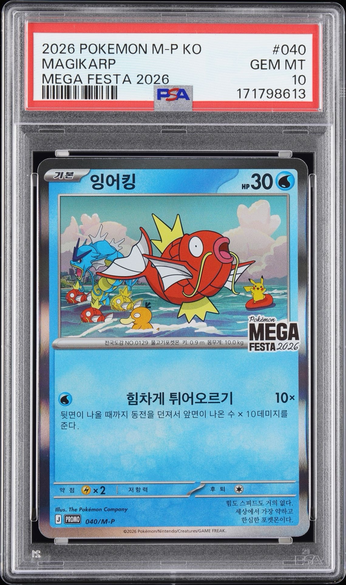 コイキング プロモ [040/M-P]【韓国語版】(プロモーションカード「ポケモン メガフェスタ2026 プロモカードパック」)