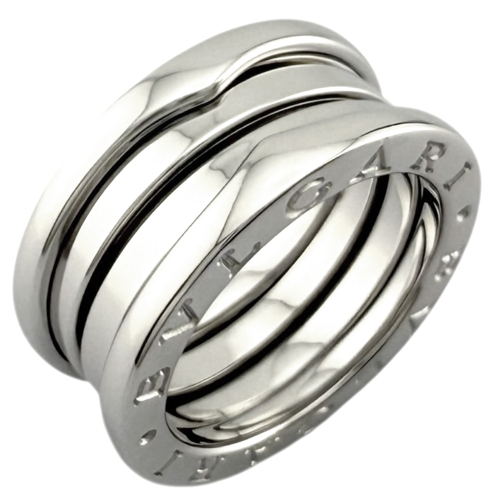 ブルガリ B-zero.1 ビーゼロワン 3バンド リング 指輪 9.5号 18金 K18ホワイトゴールド レディース BVLGARI  中古