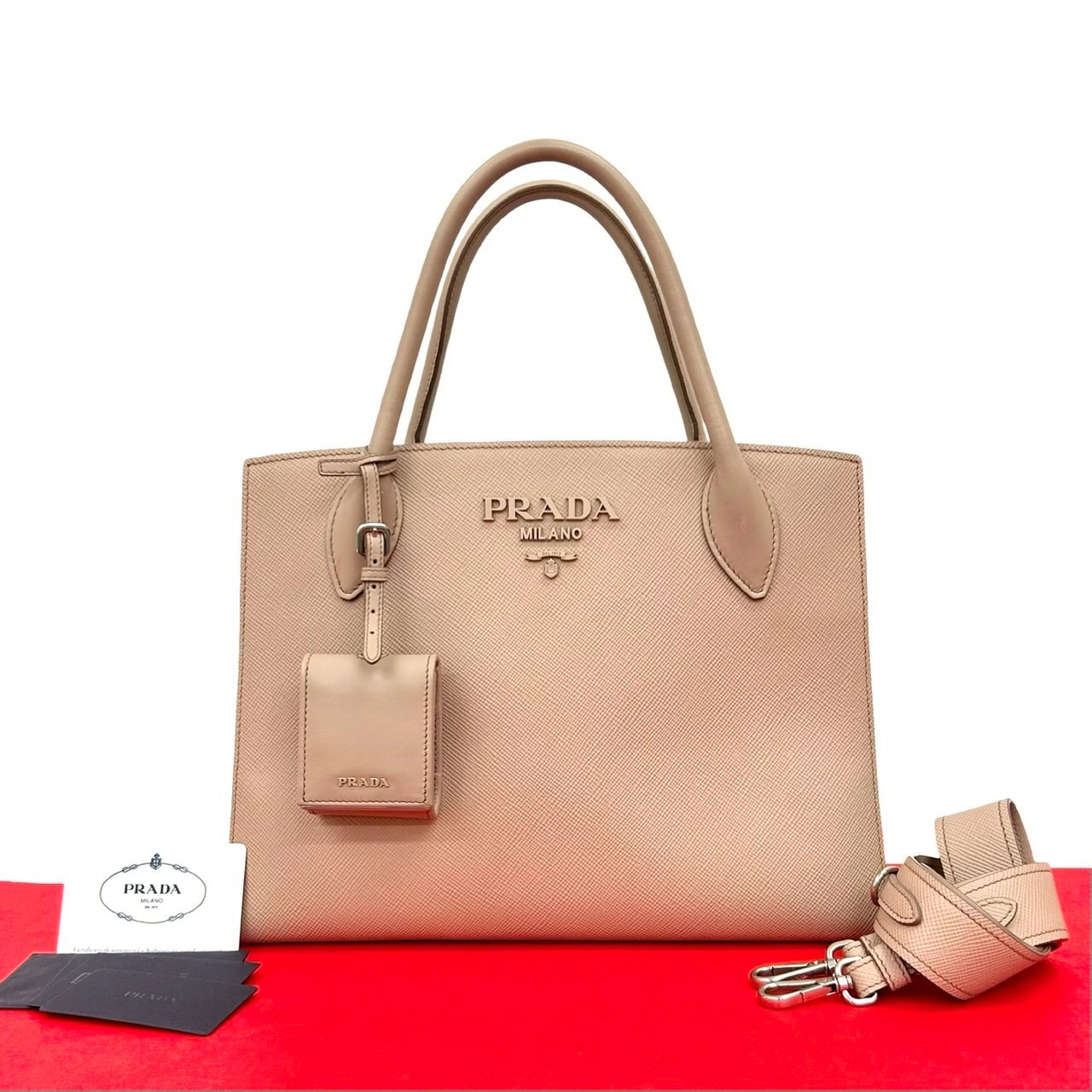 PRADA リエディション2000 テリーミニバッグ ホワイト付属品完備 
