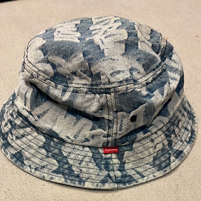 Supreme Fat Tip Jacquard Denim Crusher "Blue"