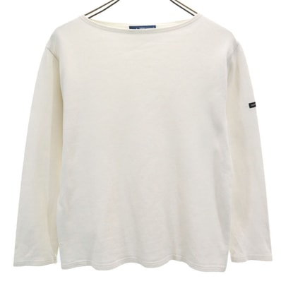 SAINT JAMES セントジェームス フランス製 長袖 ボートネック バスクシャツ XS 白 ロンT