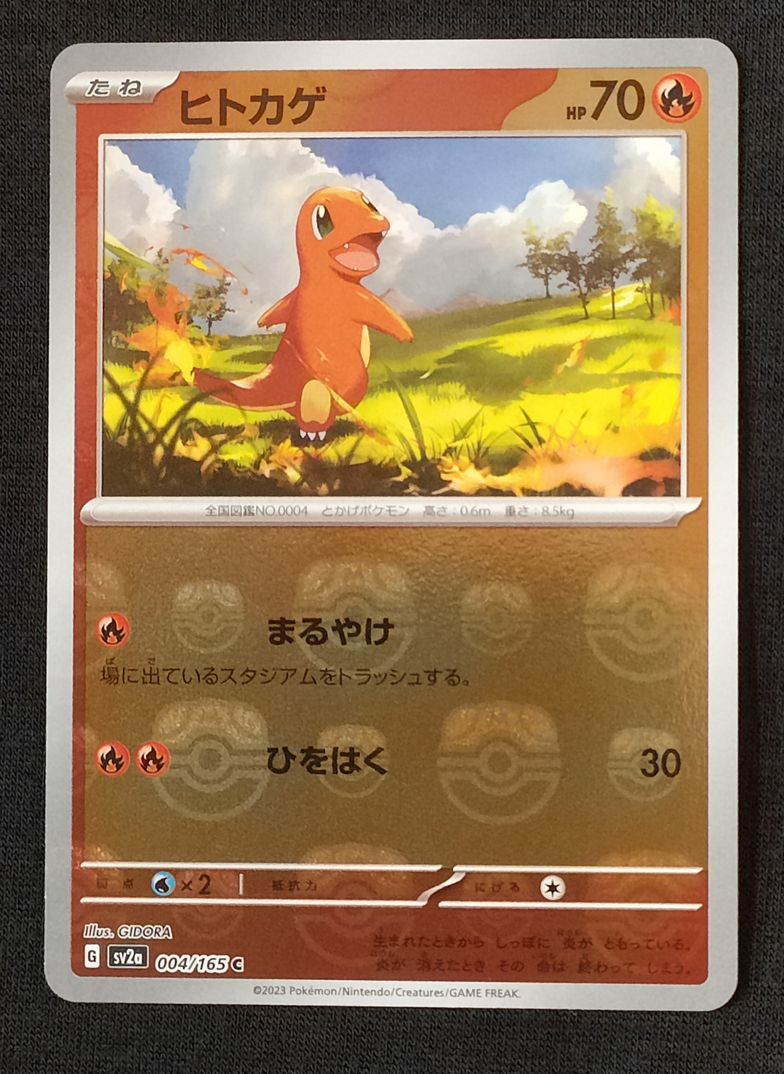 ヒトカゲ C: マスターボールミラー[SV2a 004/165](強化拡張パック「ポケモンカード151」)