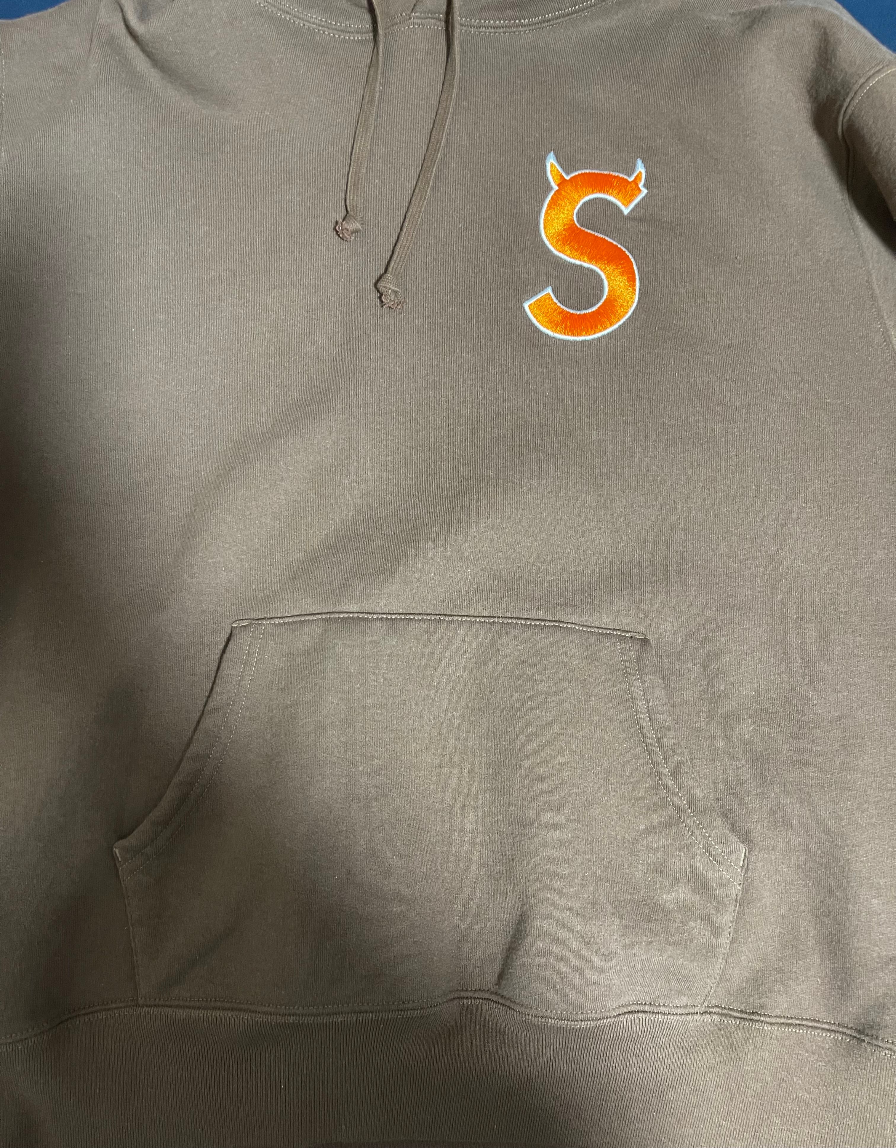 Supreme S Logo Hooded Sweatshirt "Brown" (22FW)